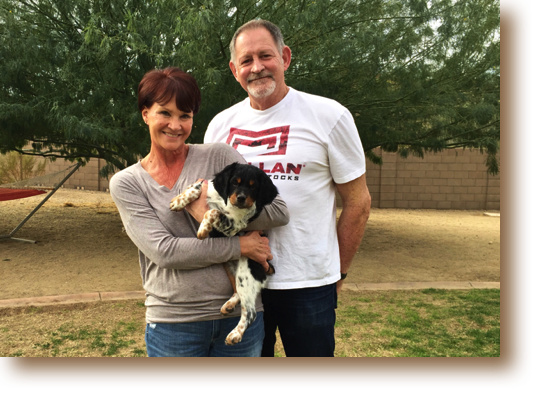 Natt, now called "Nash," is at home with Mary Jo and Kelly in Arizona.