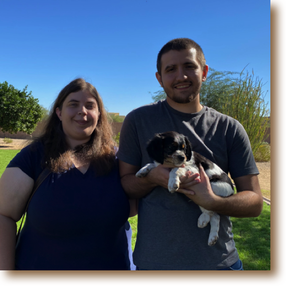 Solo will live in Queen Creek, Arizona with Alex and Kevin.