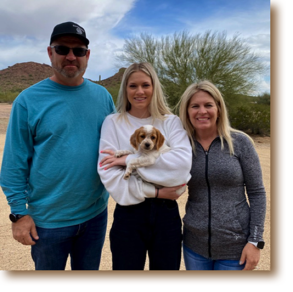 Sadie and her new family live in Arizona.